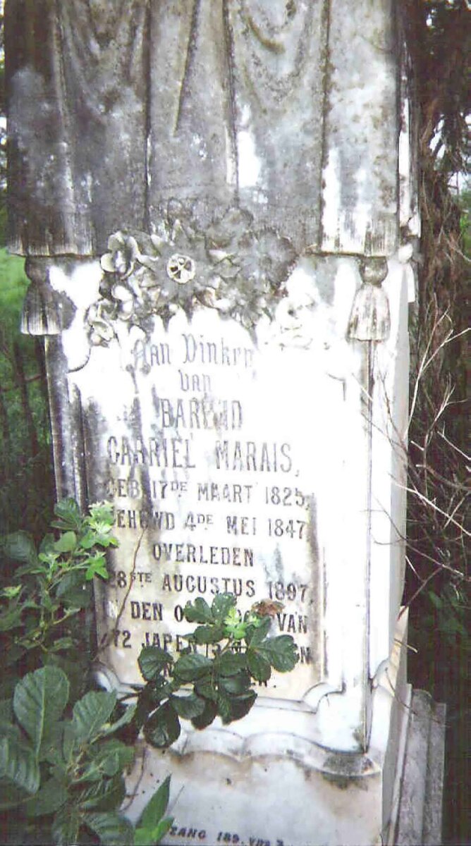 MARAIS Barend Gabriel 1925-1897