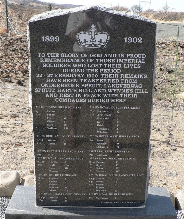 5. Killed during the ABW 22 Feb - 27 Feb 1900