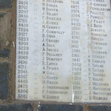 10. Plaque for the 2nd Batt Lancashire Fusiliers