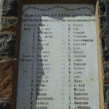 03. Plaque for the 2nd Bat, Kings own Royal Lancaster Regt