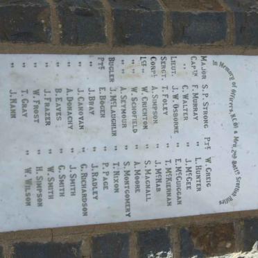 07. Plaque for the 2nd Batt Scottish Rifles