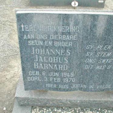 BARNARD Johannes Jacobus 1949-1970