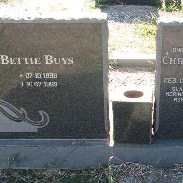 BUYS Christoffel Francois 1889-1970 & Bettie 1898-1999