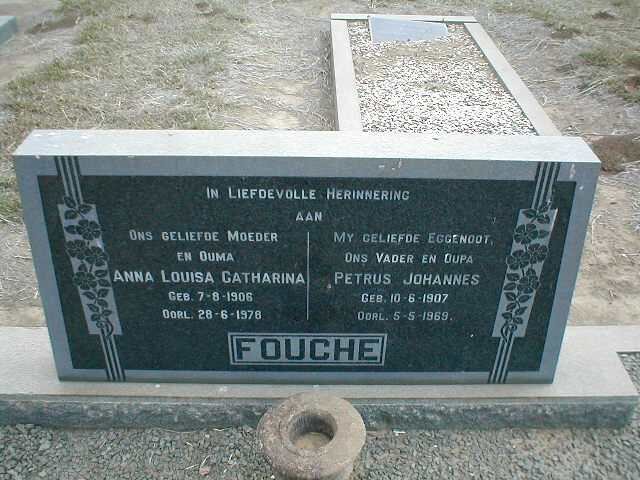 FOUCHE Petrus Johannes 1907-1969 &amp; Anna Louisa Catharina 1906-1978