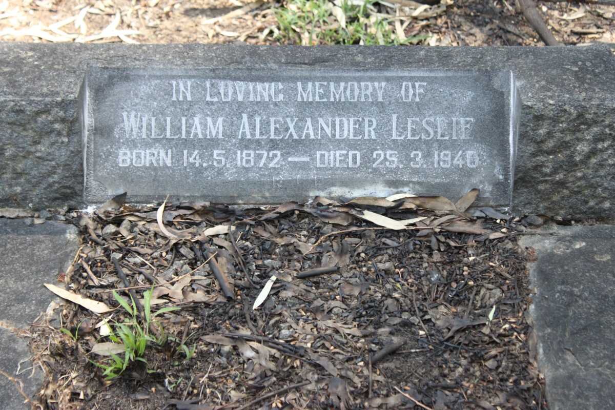 LESLIE William Alexander 1872-1940