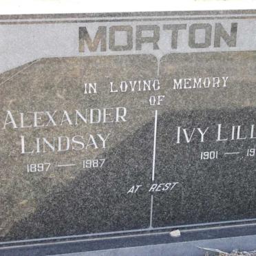 MORTON Alexander Lindsay 1897-1987 &amp; Ivy Lilian 1901-1976