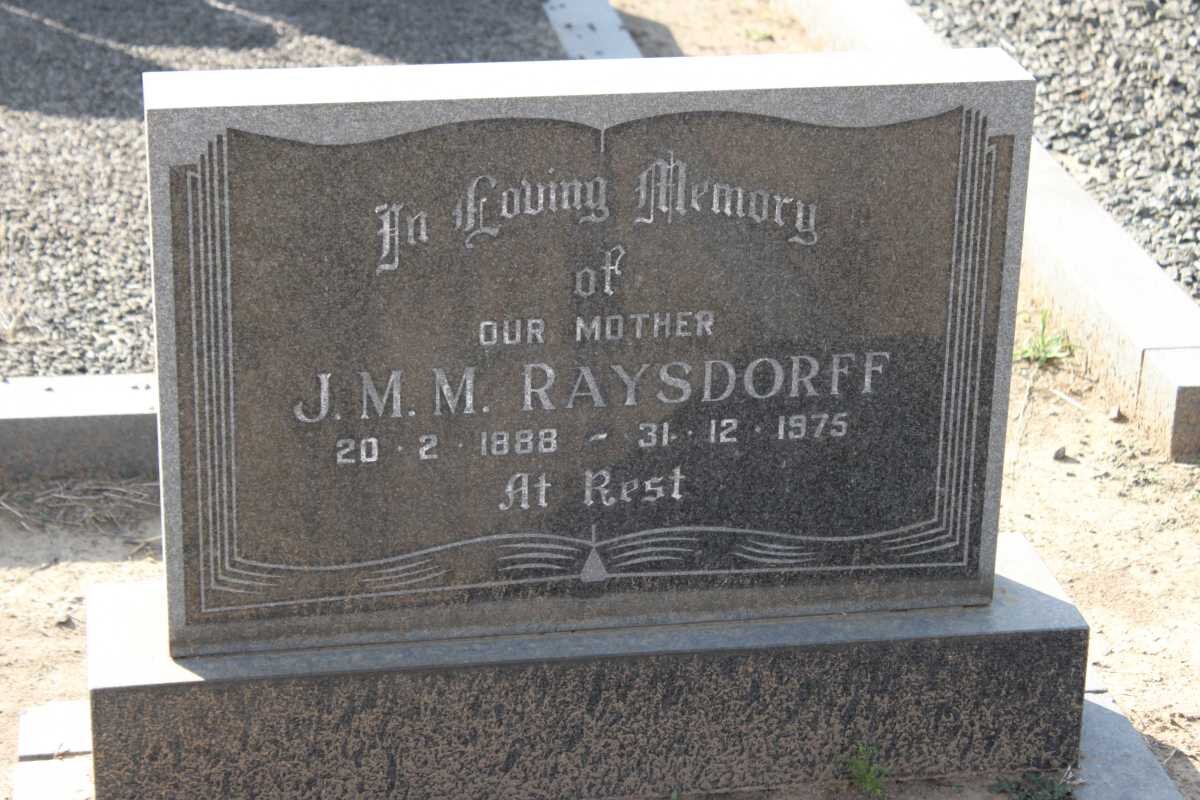 RAYSDORFF J.M.M. 1888-1975
