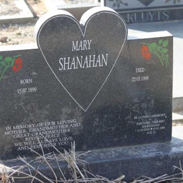 SHANAHAN Mary 1899-1988 :: SHANAHAN Michael Gerard 1958-1980