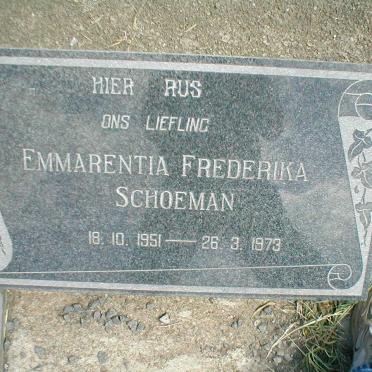 SCHOEMAN Emmarentia Frederika 1951-1973