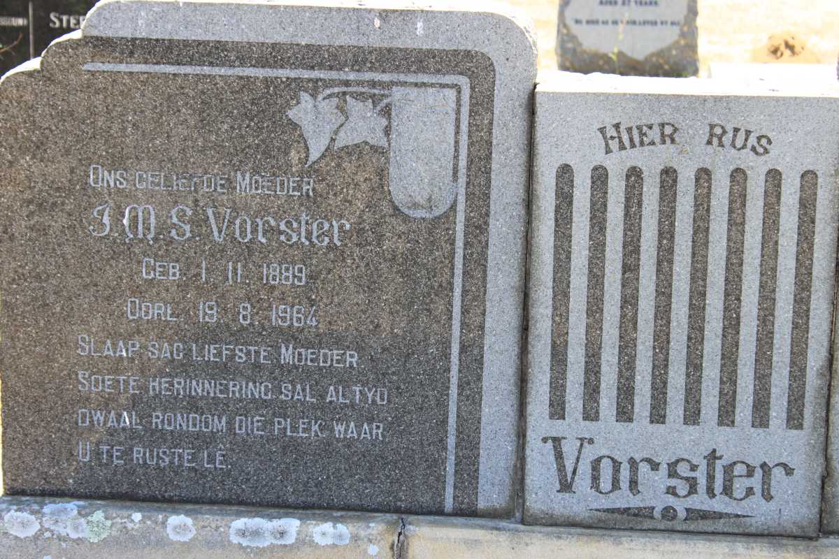 VORSTER J.M.. 1884-1954 &amp; J.M.S. 1889-1964