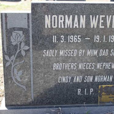 WEVELL Norman 1965-1984 :: WEVELL Harold James 1929-1985
