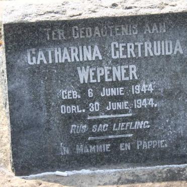 WEPENER Catharina Gertruida 1944-1944