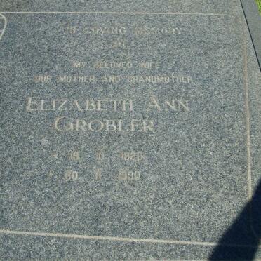 GROBLER Elizabeth Ann 1920-1990