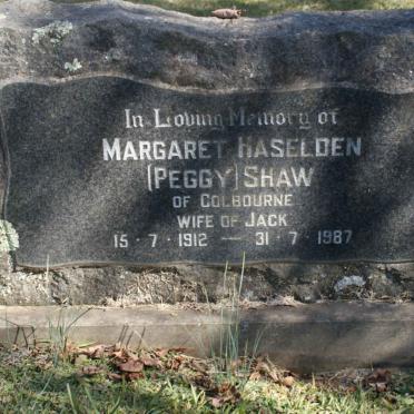 SHAW Margaret Haselden 1912-1987