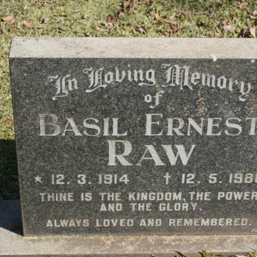 RAW Basil Ernest 1914-1988