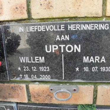 UPTON Willem 1923-2000 &amp; Mara 1930-