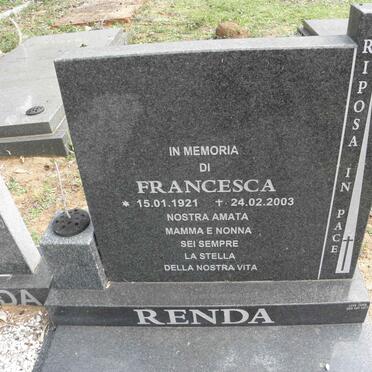 RENDA Michelangelo 1919-1989 &amp; Francesca 1921-2003 :: RENDA Luciano Raffaele 1954-2007
