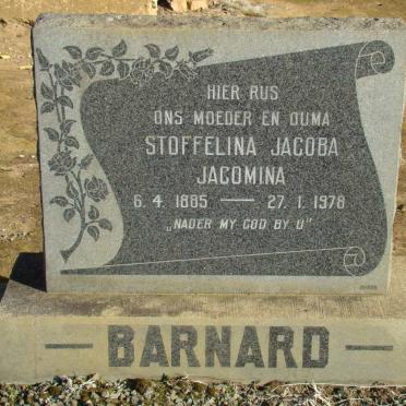BARNARD Stoffelina Jacoba Jacomina 1885-1978