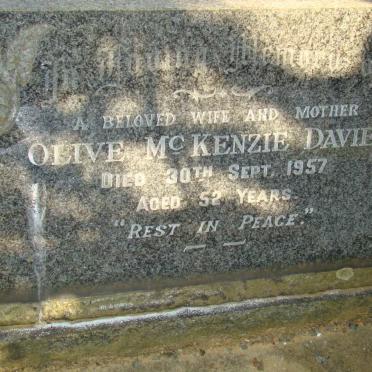DAVIES Olive McKenzie -1957