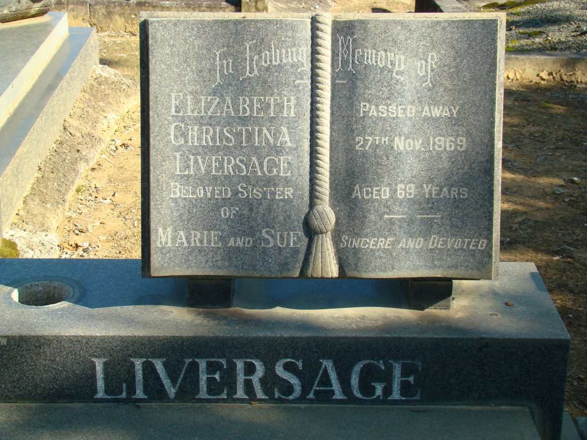 LIVERSAGE Elizabeth Christina -1969
