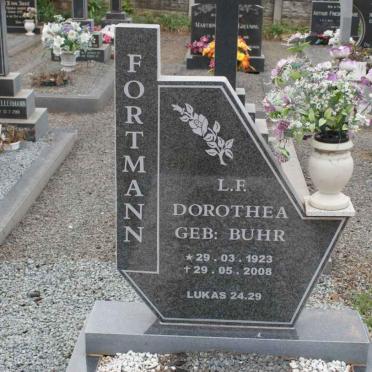 FORTMANN L.F. Dorothea nee BUHR 1923-2008