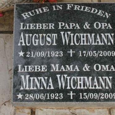 WICHMAN August 1923-2009 &amp; Minna 1923-2009