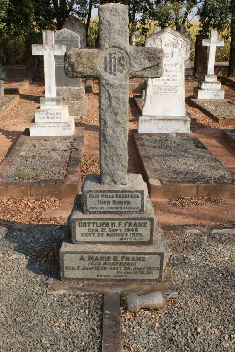 FRANZ Gotlieb H.F. 1848-192? &amp; A. Marie D. BAKEBERG 1850-1933