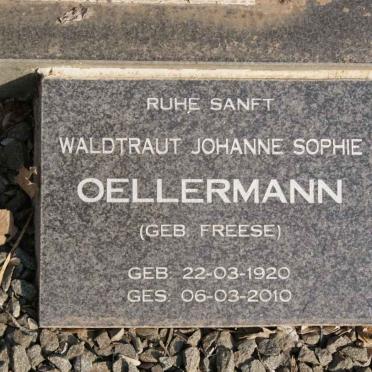 OELLERMANN Waldtraut Johanne Sophie nee FREESE 1920-2010