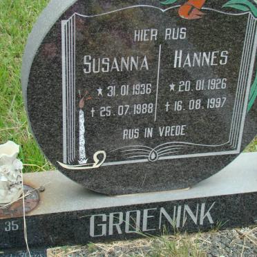 GROENINK Hannes 1926-1997 &amp; Susanna 1936-1988
