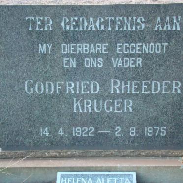 KRUGER Godfried Rheeder 1922-1975