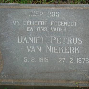 NIEKIERK Daniel Petrus, van 1915-1978