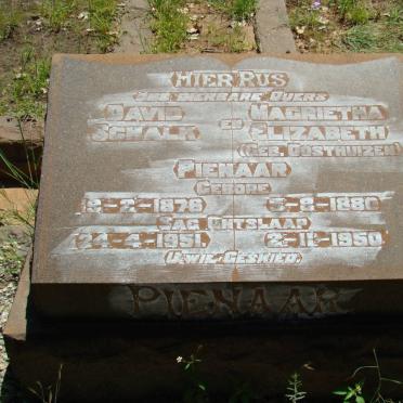 PIENAAR David Schalk 1876-1951 &amp; Magrietha Elizabeth OOSTHUIZEN 1880-1950