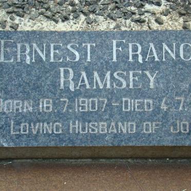 RAMSEY Ernest Francis 1907-1973