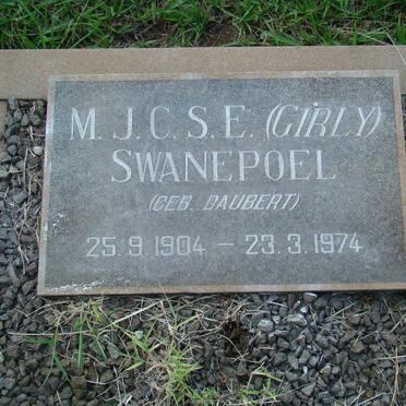 SWANEPOEL M.J.C.S.E. nee DAUBERT 1904-1974