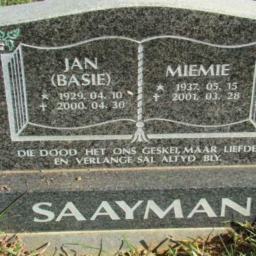 SAAYMAN Jan 1929-2000 &amp; Miemie 1937-2001