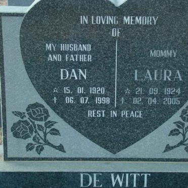 WITT Dan, de 1920-1998 &amp; Laura 1924-2005