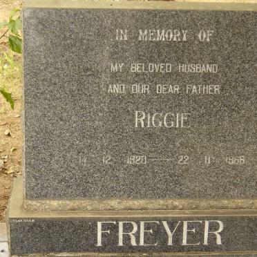 FREYER Riggie 1920-1968