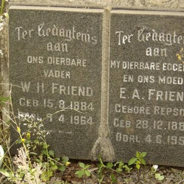 FRIEND W.H. 1884-1964 &amp; E.A. REPSOLD 1888-1958
