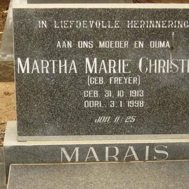 MARAIS Martha Marie Christine nee FREYER 1913-1998