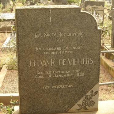 VILLIERS J.F. van K., de 1912-1959