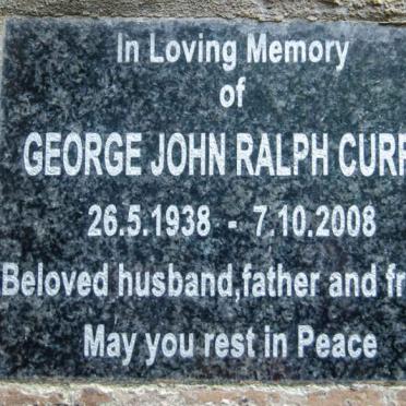 CURRIN George John Ralph 1938-2008