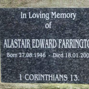 FARRINGTON Alastair Edward 1946-2009