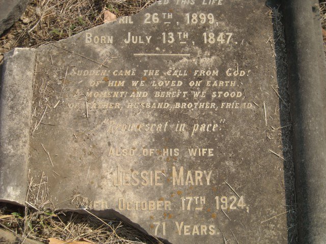 ? 1847-1899 &amp; Jessie Mary -1924