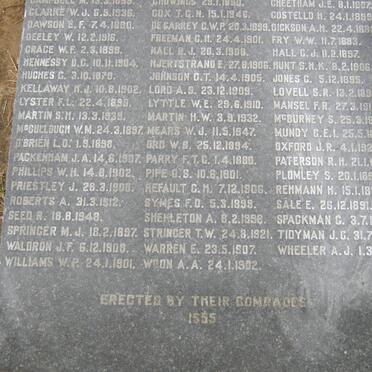 3. MEMORIAL TO MEMBERS OF THE NATAL MOUNTED POLICE AND NATAL POLICE