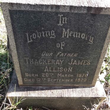 ALLISON Thackeray James 1870-1923