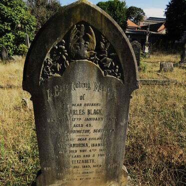 BLACK Charles -1897 :: BLACK Alexandrina -1895 :: BLACK Elizabeth -1883