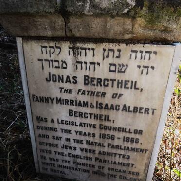 BERGTHEIL Jonas :: BERGTHEIL Isaac Albert 1863-1863 _1