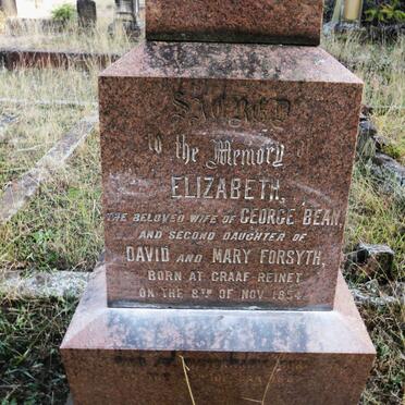 BEAN Elizabeth 1854-1882