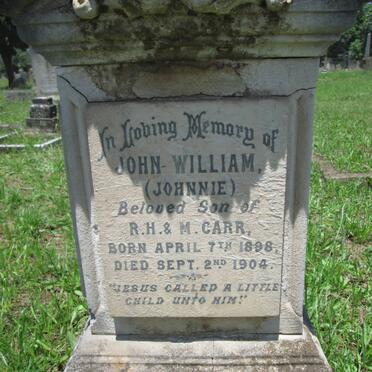 CARR John William 1898-1904