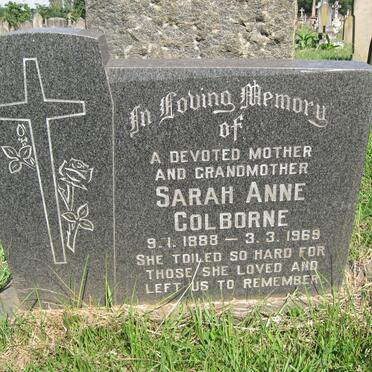 COLBORNE Sarah Anne 1888-1969